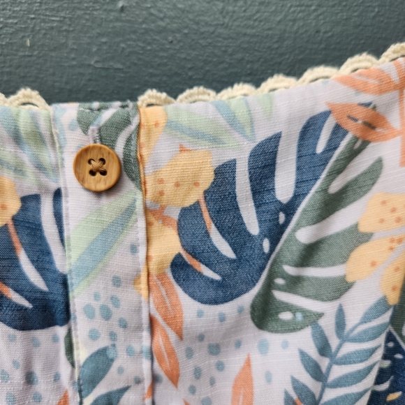 LC Lauren Conrad Print Button-Front Maxi Dress with Pockets - Size Large - Picture 7 of 13